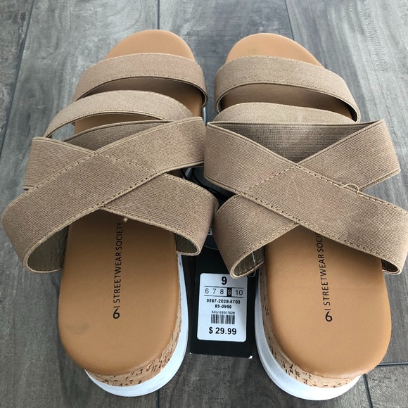 Cork Platfrom Sandals - Size 9 - Picture 3 of 10